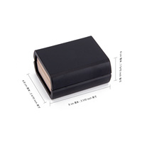 Boîte économique pour ensemble de boutons de manchette et pince à cravate R.GEM. Cuir PU noir velours, vente chaude en Europe et en Amérique