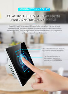 Interrupteur mural tactile intelligent WiFi Zigbee 3 voies Smart Life |   Panneau en verre trempé, commande vocale, Alexa, Google Home, automatisation - Product Image 3