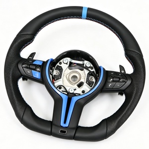 Volant <span class=keywords><strong>sport</strong></span> à fond plat bleu pour <span class=keywords><strong>BMW</strong></span> E82 F80 F01 M3 M8 F34 X6 E71 F33 535i F07 F87 - Product Image 3