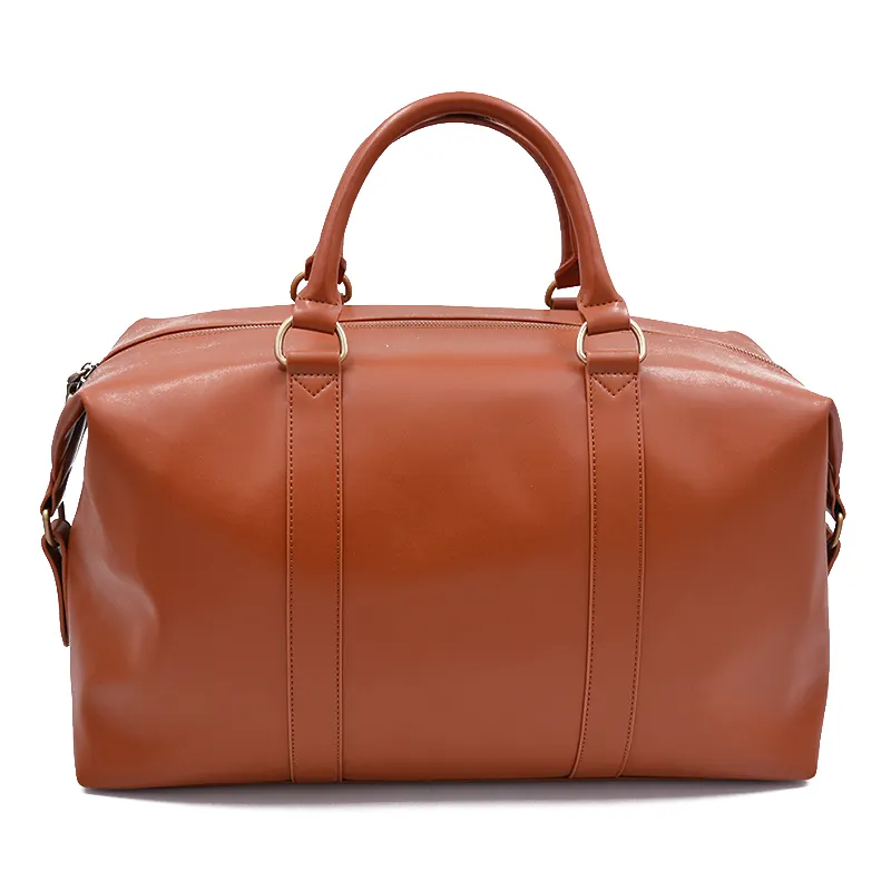 High Quality Leather Duffle Bag Overnight Luggage Gym Weekender Bag Travel Duffel Bag for Men With Sipper Pocket