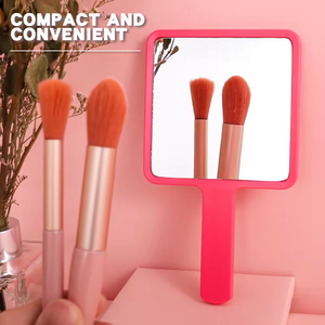 Custom <b>Plastic</b> Mini Handheld Lighted <b>Pocket</b> Mirror Single Sided Square Cosmetic Makeup Mirror for Wholesale - Product Image 6