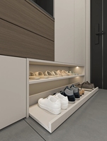 Solution de meuble à chaussures d'entrée personnalisée pour les constructeurs de maisons |   Fourniture sur commande