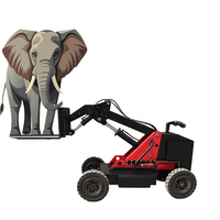 Chariot élévateur télescopique électrique télécommandé 4x4 de 1 tonne certifié CE YCMG pour travaux agricoles et de construction