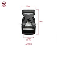 Boucles à glissière en plastique recyclé de style luxueux en forme de V pour sacs, boucles à pression pour sacs d'école en plastique pour grossistes