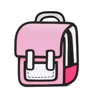 حقائب مدرسية للبنات برسوم كرتونية 2D إبداعية وعصرية موديل 2024 حقائب ظهر للأطفال برسوم متحركة للأولاد