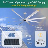 Ventilateur de plafond HVLS PMSM sans engrenages de 3 m, le plus bien noté, avec flux d'air intelligent, pour usage commercial (Grand Ventilateur Industriel) avec télécommande pour salle de sport/court