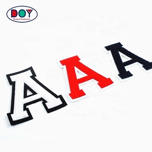 Giá Rẻ Sew On Tùy Chỉnh 3D Letter Logo ĐÍNH THÊU Cảm Thấy <span class=keywords><strong>Chenille</strong></span> Các Bản Vá Lỗi Chữ Không Có Tối Thiểu Cho Quần Áo - Product Image 6