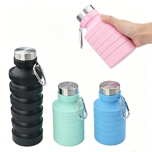 Botella de Agua Deportiva de Silicona Plegable Reutilizable de 800 ml con Diseño Portátil y Hebilla de Montañismo - Product Image 2