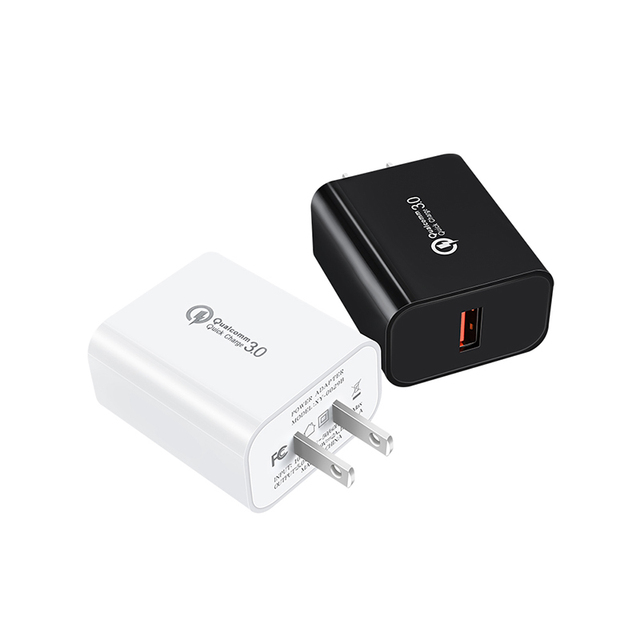 Kinggard 2022 Mobile Phones QC 3.0 18W Wall Charging Adapter USB Type C Fast Charger Short Circuit Protection for Smartphone