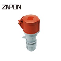 Prise industrielle CEE mâle/femelle triphasée 400V 32A à 5 broches ZNPON robuste avec certificat Semko