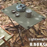Table à manger portative légère d'alliage d'aluminium Table extérieure pliable moderne de rouleau d'oeufs de tissu pour le camping pour les petits espaces