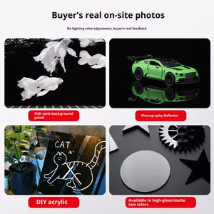 Черная акриловая матовая/глянцевая панель из оргстекла (зеркало) PMMA 1220x2440 мм, модель 250328 - Product Image 3