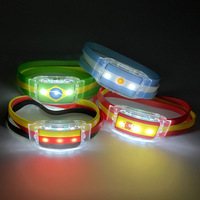 Bracelet Lumineux Événement Sportif 2026, Bracelet Drapeau National Personnalisé, Outil d'Applaudissement pour Fans, Bracelet de Soutien, Fabricant