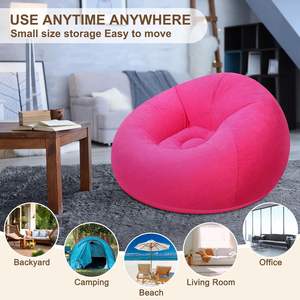 Sillón Puff Inflable Redondo Plegable Moderno, Sofá Perezoso Portátil para Interiores y Exteriores - Product Image 6
