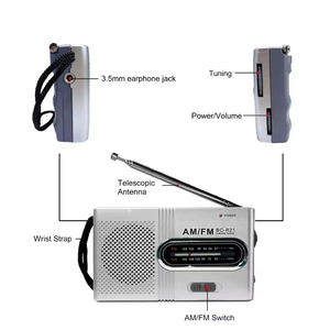 Mini Radio Clásica con Retroiluminación LED, Receptor de Radio AM FM Portátil, Radio de Dos Bandas con Reproductor de Audio para Personas Mayores - Product Image 6