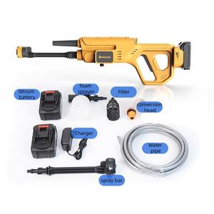 Lavadora de coche con batería de litio inalámbrica 2 en 1, pistola de agua de lavado de coche de alta presión inalámbrica portátil recargable - Product Image 2