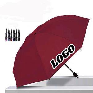 Wholesale Cheap Custom Logo Manual Sun , Custom-Made Gift Advertising 3 Folding Compact <b>Umbrellas</b> - Product Image 1