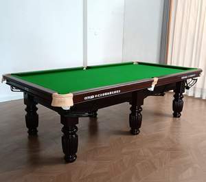 Table de billard professionnelle en <span class=keywords><strong>bois</strong></span> massif d'extérieur 8 pieds 4 en 1 avec coussin en laine 9 boules - Product Image 6