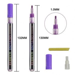 Non-Toxic Double Outline Fabric Set Plastic Diy Custom Shiny Color Marker Pen for <b>Drawing</b> - Product Image 2