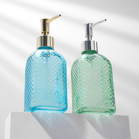 Bouteilles en verre transparent pour shampoing et après-shampoing en gros avec impression personnalisée pour distributeurs de savon de salle de bain