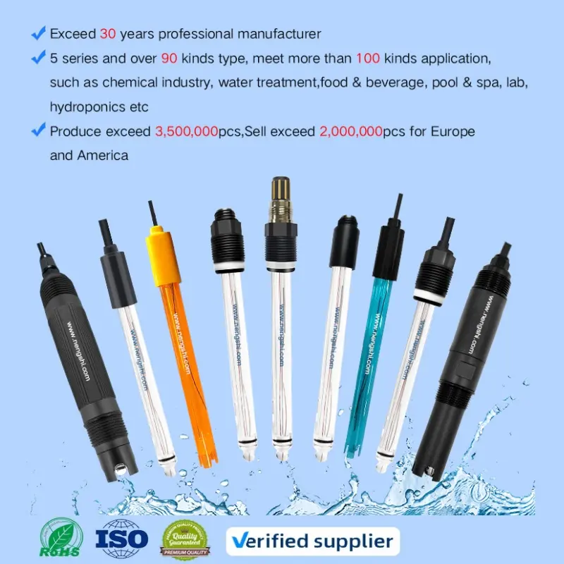 water quality online pH probe without liquid double junction ph probe electrode sensor