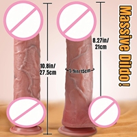 Dildo de Silicona Líquida Suave Premium, Operación Manual, Fuerte Ventosa, Manos Libres, Impermeable, Súper Suave, Realista, Íntimo