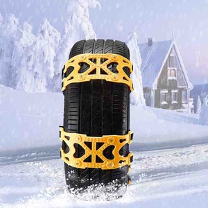 Cadena de tracción para coche, neumático de plástico de goma TPU, cadena de protección contra la nieve, SUV, camión, remolque, coche, nieve, barro, arena, herramienta de reparación de emergencia - Product Image 1