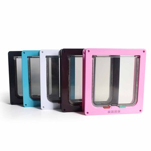 Moderno 4-Way chiusura gatto patta porta ABS Pet girevole gatto cancello per gatti in legno o porta di vetro - Product Image 4