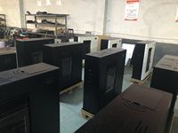 Poêle à granulés de bois 12KW à design encastré, chauffage jusqu'à 3 pièces, air chaud automatique, haute efficacité pour le chauffage de toute la maison