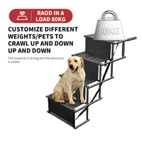 Populaire moderne chien voiture rampe voyage en plein air Portable épaissi tissu Tube en acier pliable escaliers pour animaux de compagnie