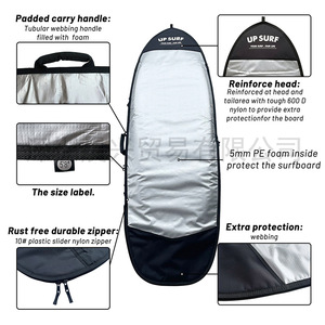 Sac de planche de surf UPSURF 5'8" en nylon, style sac à dos, housse de protection et de rangement - Product Image 3