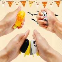 Jouet anti-stress Halloween Squishy en forme de crème glacée, jouet Squishy crème glacée Halloween, popsicle fantôme tête de mort pour soulager l'anxiété