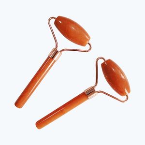 Rouleau de jade à prix d'usine, rouleau de massage facial en aventurine rouge - Product Image 3