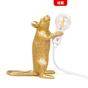 Dropshipping Shopify Cute Mouse <b>Night</b> <b>Light</b> Resin Desk Lamp <b>for</b> <b>Kids</b> Bedroom Clothing Store Decor Nordic Style Bedside Table Lam - Product Image 1