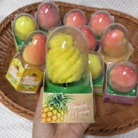 Nouvelle Arrivée Crème Glacée Halal aux Fruits Lychee, Raisin, Mangue, Citron, Mandarine, Fraise, Pêche en Forme de Fruits 3D