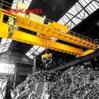 Pont roulant électromagnétique à double poutre personnalisable pour levage de ferraille de 5 à 50 tonnes, usage industriel