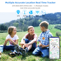 Mini rastreador GPS portátil para niños mayores 4G con botón de pánico de alarma SOS para versión de América del Sur Brasil Chile Colombia uso caliente
