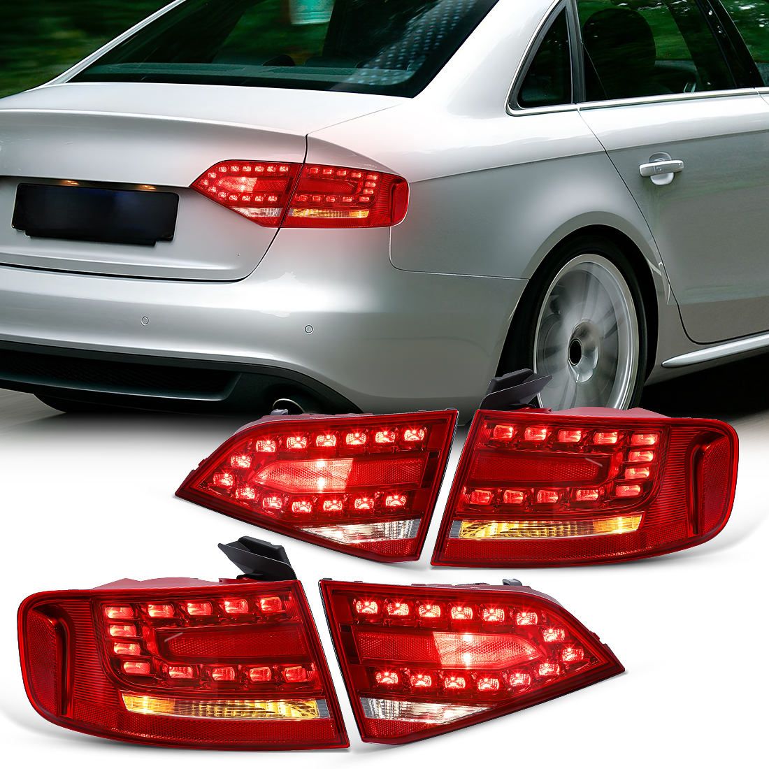 Audi A4 Rear Light / Tail Light - Drivers Side (RH), Rear Inner (Boot