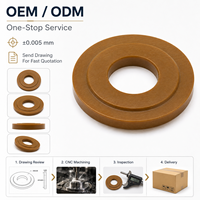 Fabrication CNC à faible MOQ pour rondelles de butée PAI Torlon utilisées dans les systèmes de pompes avec bords sans bavures