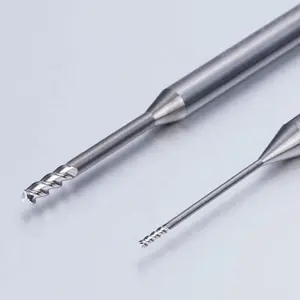 HRC55-brocas de acero de tungsteno, 2 flautas, diámetro menor, para aluminio