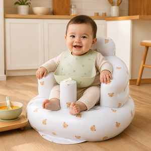 Seggiolino da Bagno Gonfiabile per Neonati in PVC Impermeabile, Design <span class=keywords><strong>a</strong></span> Orso con Fori di Drenaggio, Grande Sedia da <span class=keywords><strong>Doccia</strong></span> per Bambini, Produzione OEM Personalizzata - Product Image 3