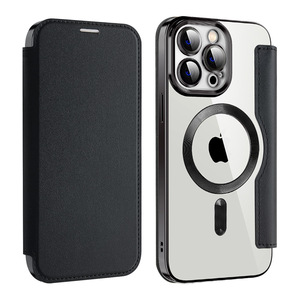 <span class=keywords><strong>Cover</strong></span> in TPU trasparente in pelle ribaltabile per <span class=keywords><strong>iPhone</strong></span> 15 14 13 12 <span class=keywords><strong>11</strong></span> XR compatibile con ricarica Wireless - Product Image 3