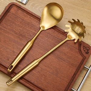 Lot de 6 ustensiles de cuisine en acier inoxydable 18/8, vente chaude, comprenant louche à soupe, écumoire, cuillère et spatule à frire - Product Image 6