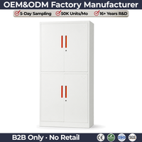 Armoire de bureau en acier laminé à froid, double porte, pour classement et organisation de documents en salles de documents d'entreprise