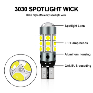 Kaidengzhe <span class=keywords><strong>T10</strong></span> 194 W5W светодиодные лампы 27SMD 3030 белый чип новые условия автостояночные задние лампы для автомобилей и транспортных средств 12-30 В - Product Image 3