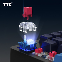 Nouveaux interrupteurs de clavier magnétiques linéaires TTC pour gaming, transparents bleus, son HIFI, capteur Hall, RGB, pré-lubrifiés, durée de vie 100 millions de cycles