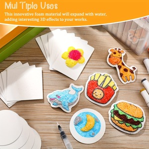 Ma thuật <span class=keywords><strong>puffy</strong></span> sơn bọt kết cấu kit 3d vẽ magics với vải xốp nước bàn chải eva trống sơn giấy bóp đồ chơi - Product Image 4