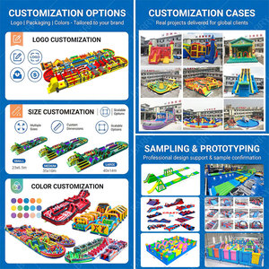 Parcours d'obstacles géant pour enfants Jouets gonflables d'extérieur Château gonflable Wipeout Jeu grand parcours d'obstacles gonflable pour adultes - Product Image 2