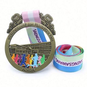 Medalla Deportiva de Metal 3D Personalizada de Fábrica para Maratón y Carreras - Product Image 2