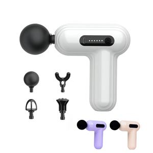 Regalo de mujer rosa púrpura lindo Mini pistola de masaje pantalla táctil de 12 velocidades pistola de masaje muscular de tejido profundo silencioso - Product Image 1